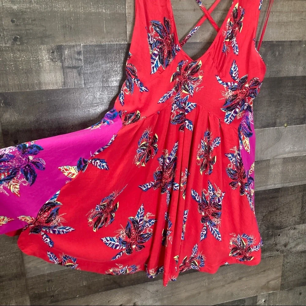 Free People Thought I Was Dreaming Dress in Red - Picture 7 of 16